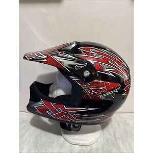 8 full face helmet FULMER Jt-1 Maze WHITE BMX Broken Front Piece Medium